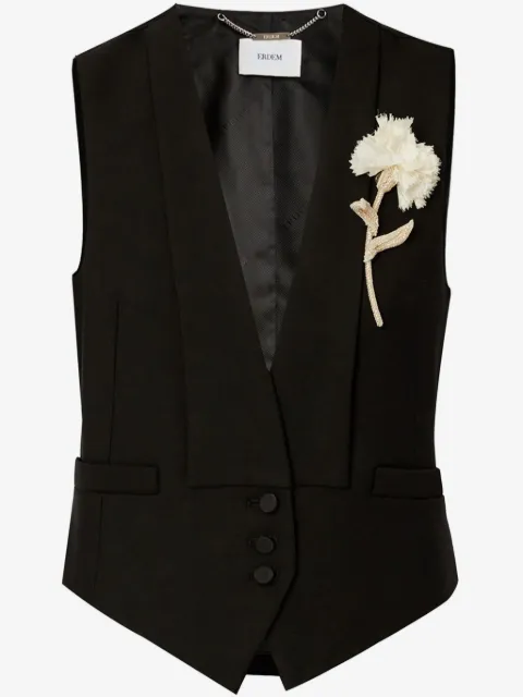 ERDEM chaleco Carnation