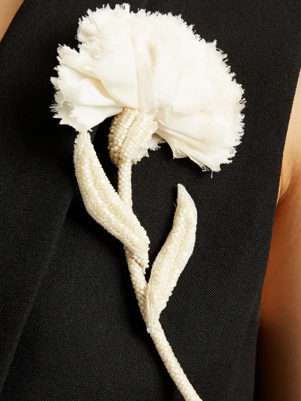 【関税込み】Erdem Flower ブローチ ERDEM カーネーション ブローチディテール ベスト | FARFETCH JP