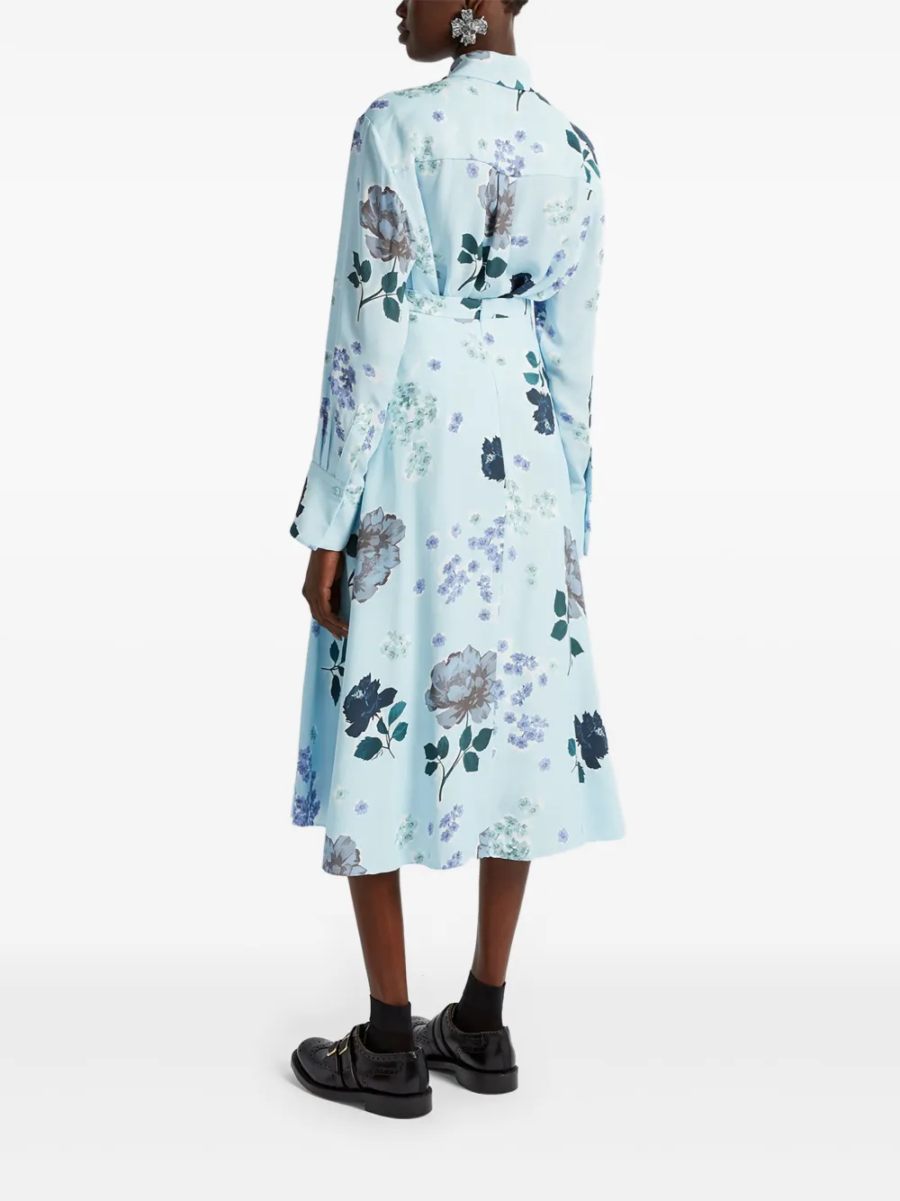 ERDEM DRAPED MIDI SKIRT