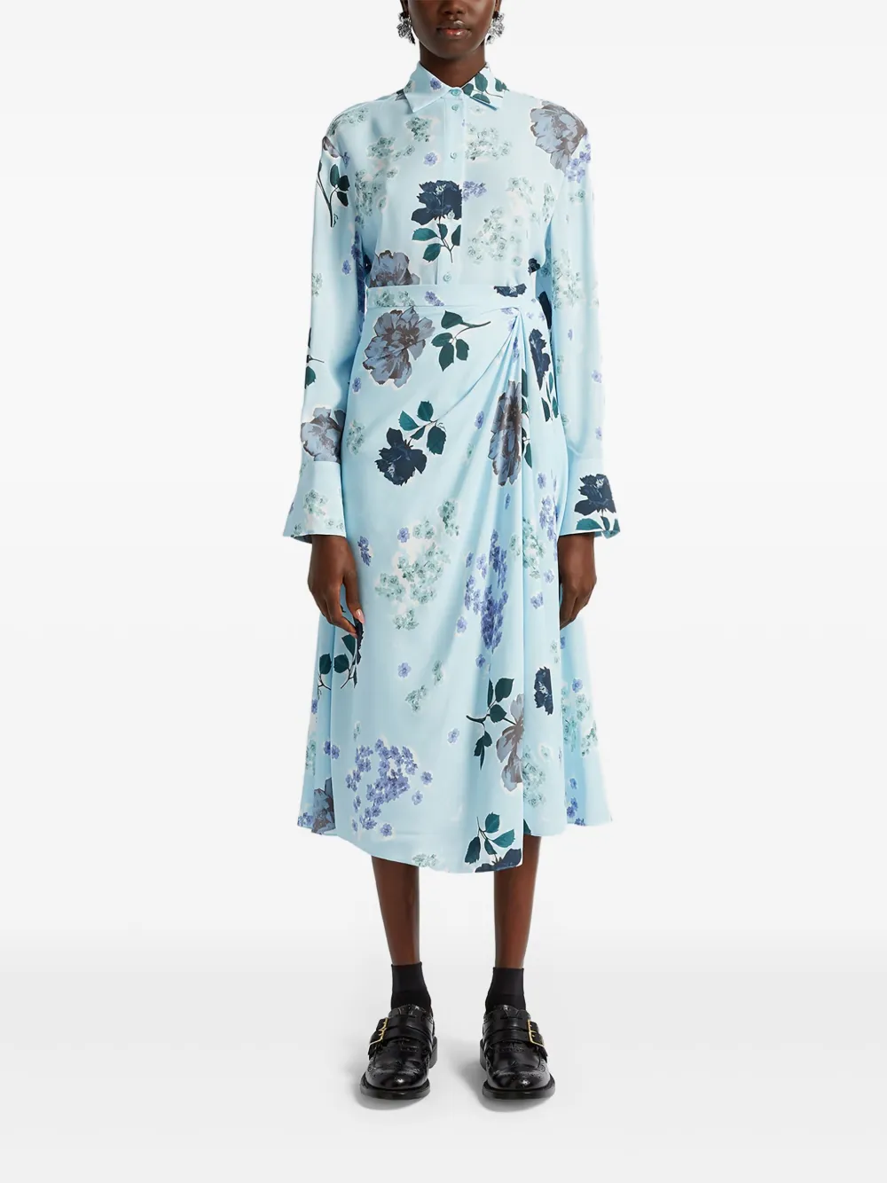 ERDEM jupe mi-longue à design drapé | Jupes asymétriques & jupes drapées | Image 2