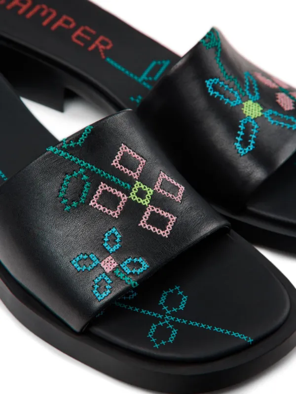 CAMPER Dana Twins チェック サンダル ミュールサンダル 美品 CAMPER Dana Twins チェック サンダル ミュールサンダル 美品