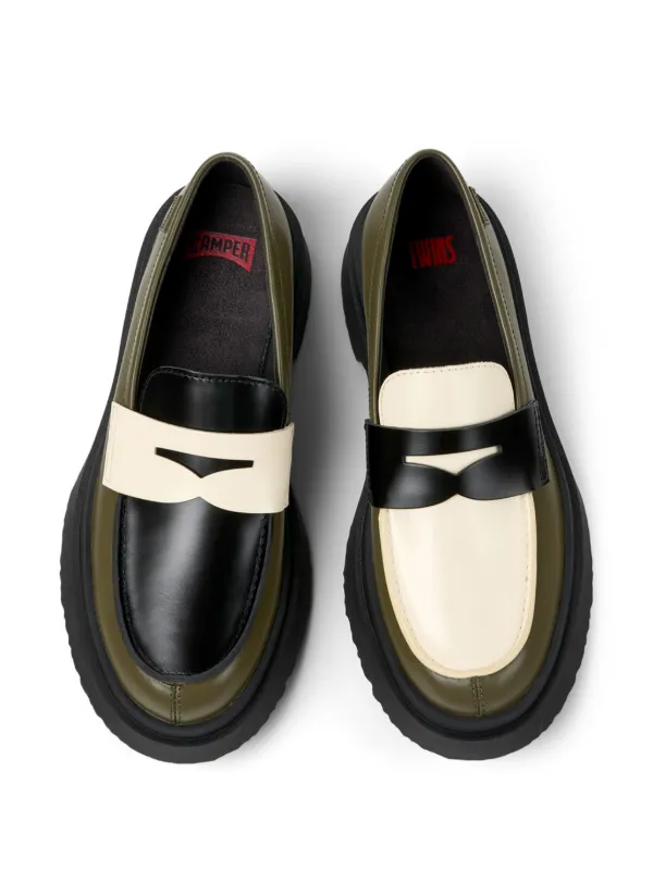 大人気！CAMPER TWINS 厚底　ローファー　23.5㎝ カンペール“左右非対称”「ツインズ」24年秋冬、厚底ローファーや