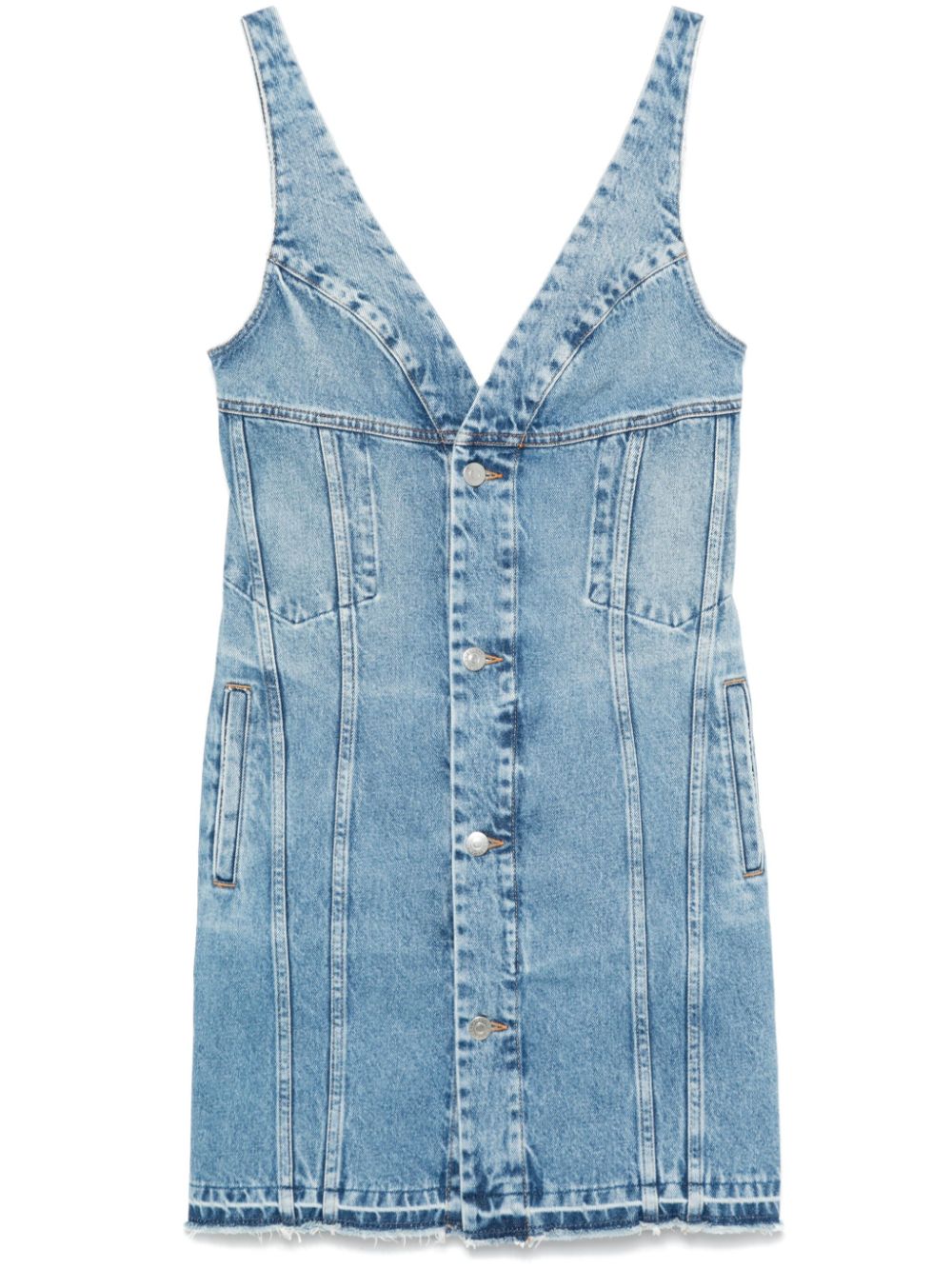 denim mini dress