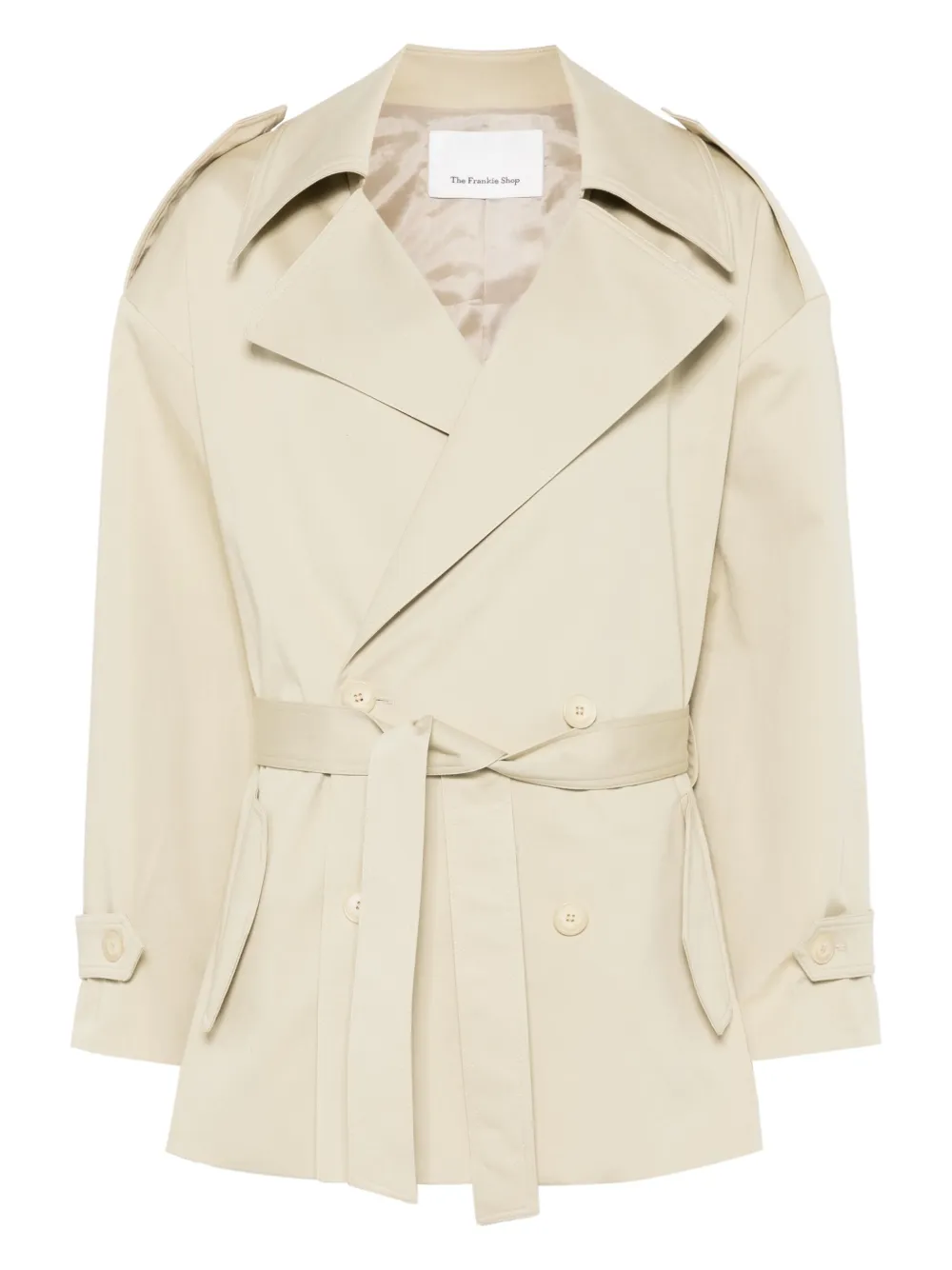The Frankie Shop Zurich short trench coat | Neutrals | Image 1