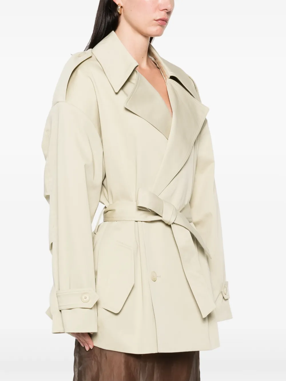 The Frankie Shop Zurich korte trenchcoat Beige
