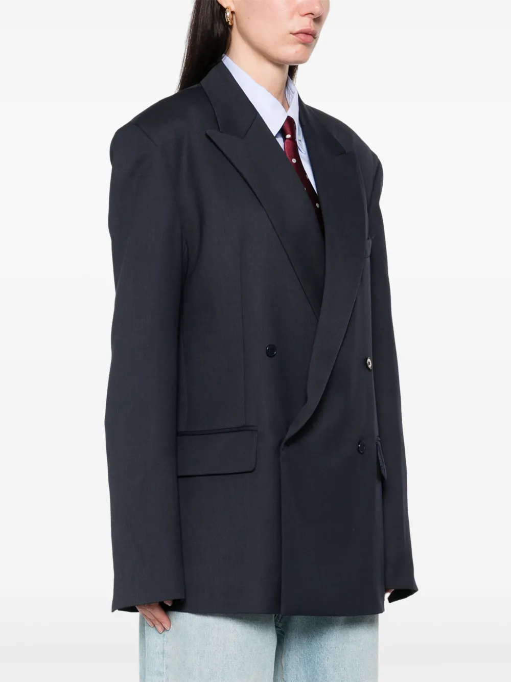 The Frankie Shop Newark blazer Blauw