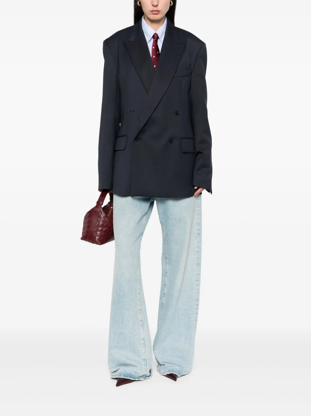 The Frankie Shop Newark blazer Blauw