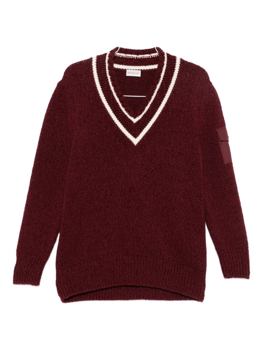 Moncler V-neck sweater Rood