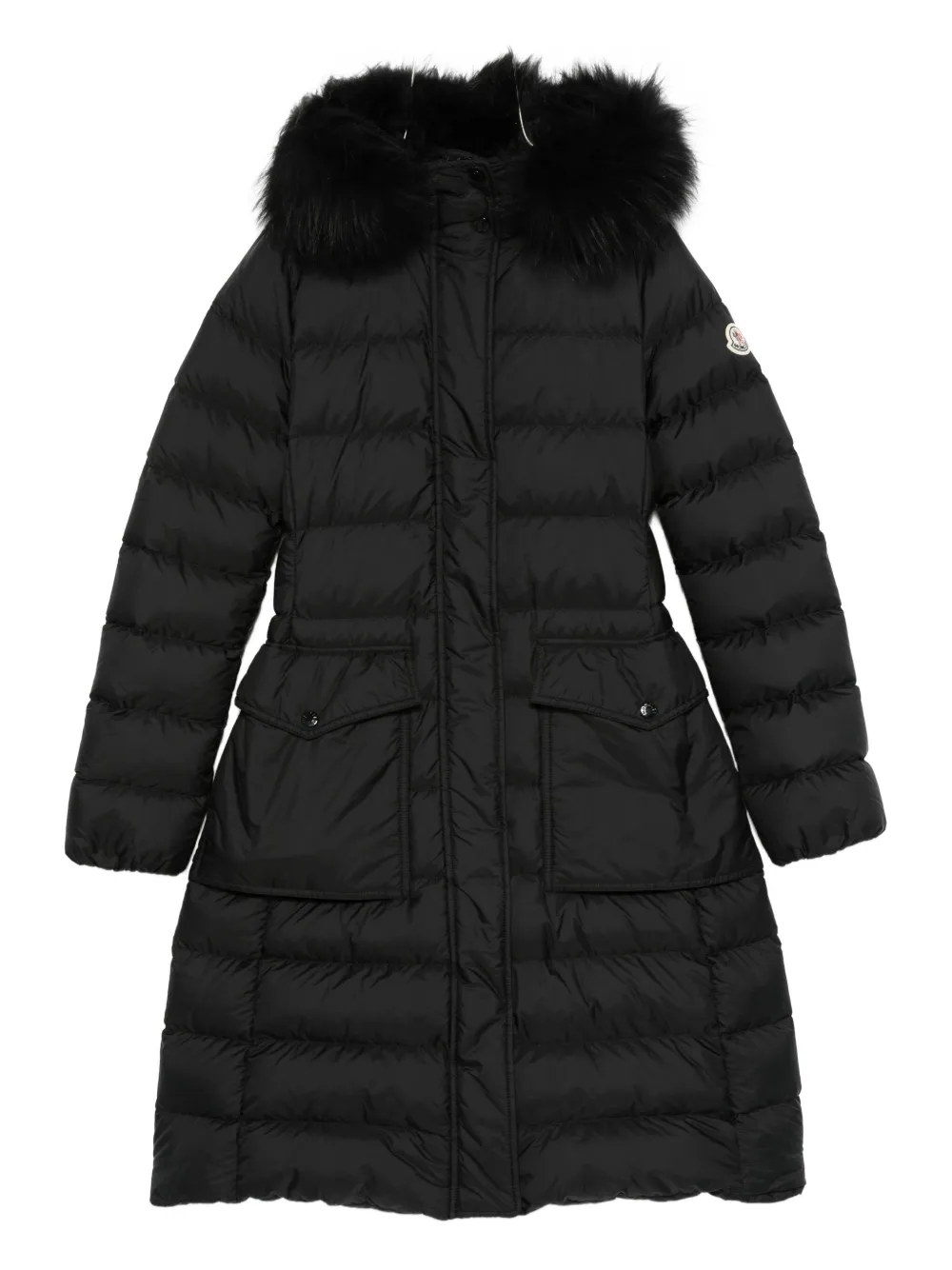 Moncler Khloesse Trimmed Quilted Coat In Black
