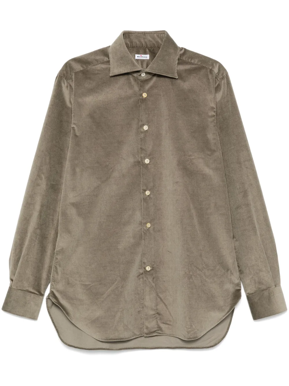 Kiton Hemd aus Cord | Grün | Image 1