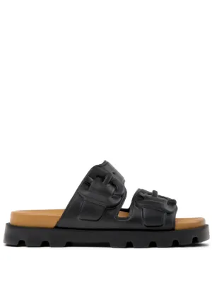 Balenciaga Le Cagole スタッズ フラットサンダル | ブラック