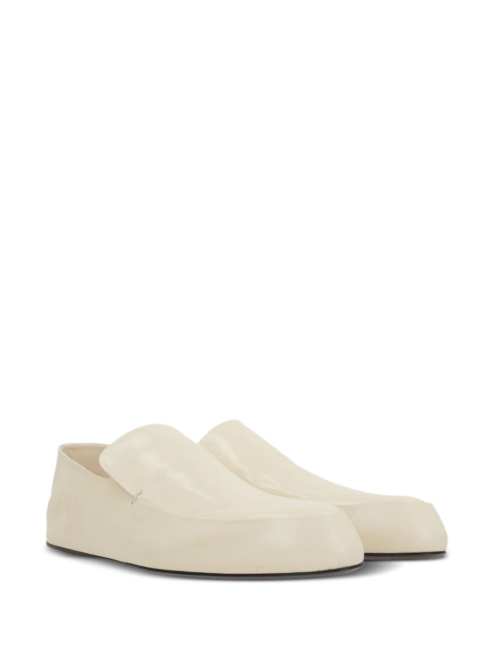 Jil Sander Leren loafers Wit