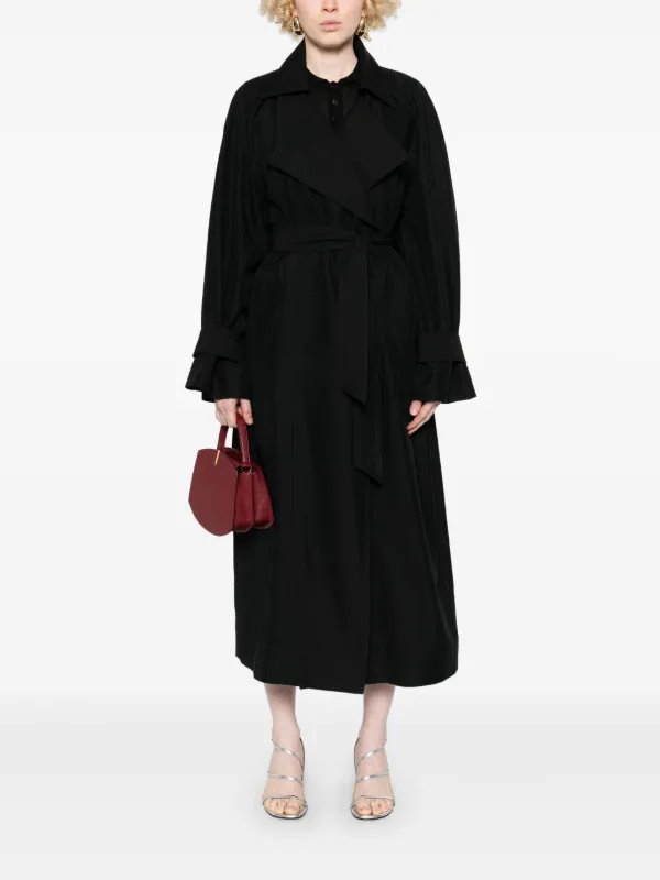 The Frankie Shop Astoria Trench Coat | Black | FARFETCH