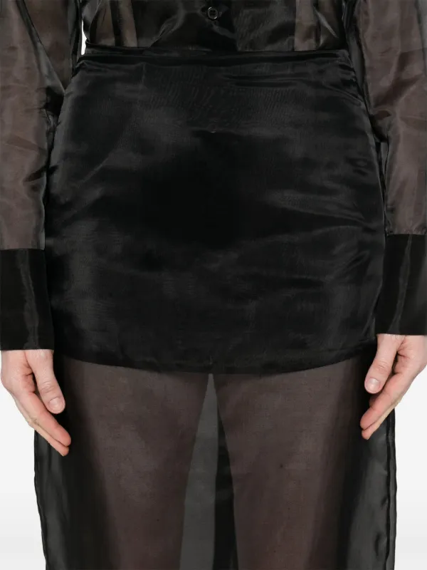 THE FRANKIE SHOP ブラック マキシスカート The Frankie Shop Peri シアースカート | ブラック | FARFETCH JP