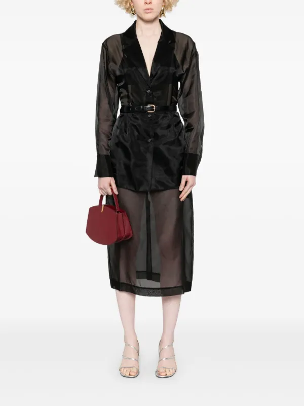 The Frankie Shop Peri シアースカート | ブラック | FARFETCH JP