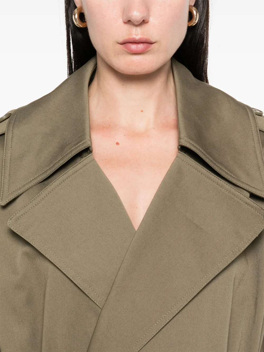 The Frankie Shop Zurich korte trenchcoat Groen
