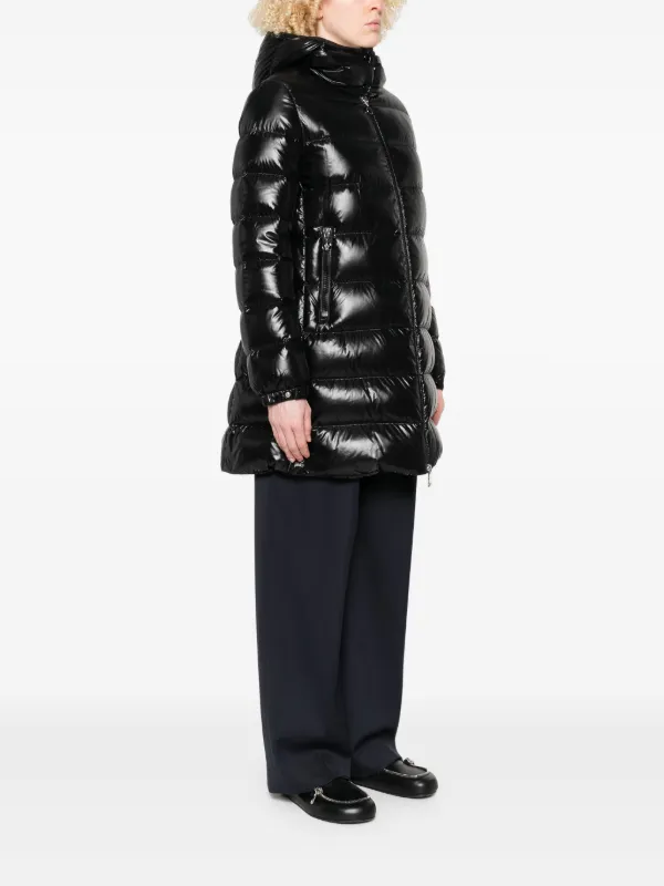 Moncler Courcelles Down Coat | Black | FARFETCH
