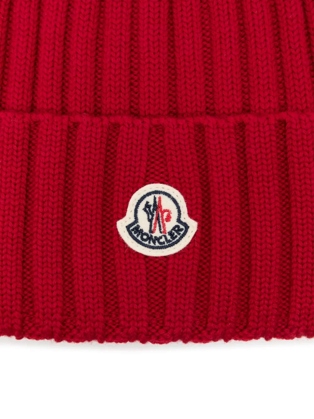 Moncler virgin wool beanie - Rood