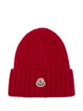 Moncler virgin wool beanie - Red
