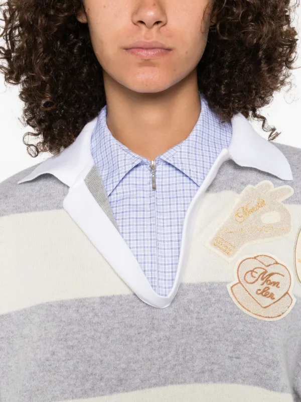 Moncler ストライプ スウェットシャツ | グレー | FARFETCH JP
