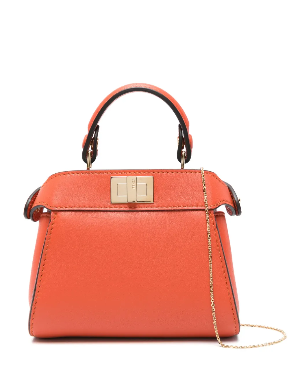 FENDI Peekaboo mini-schoudertas Oranje