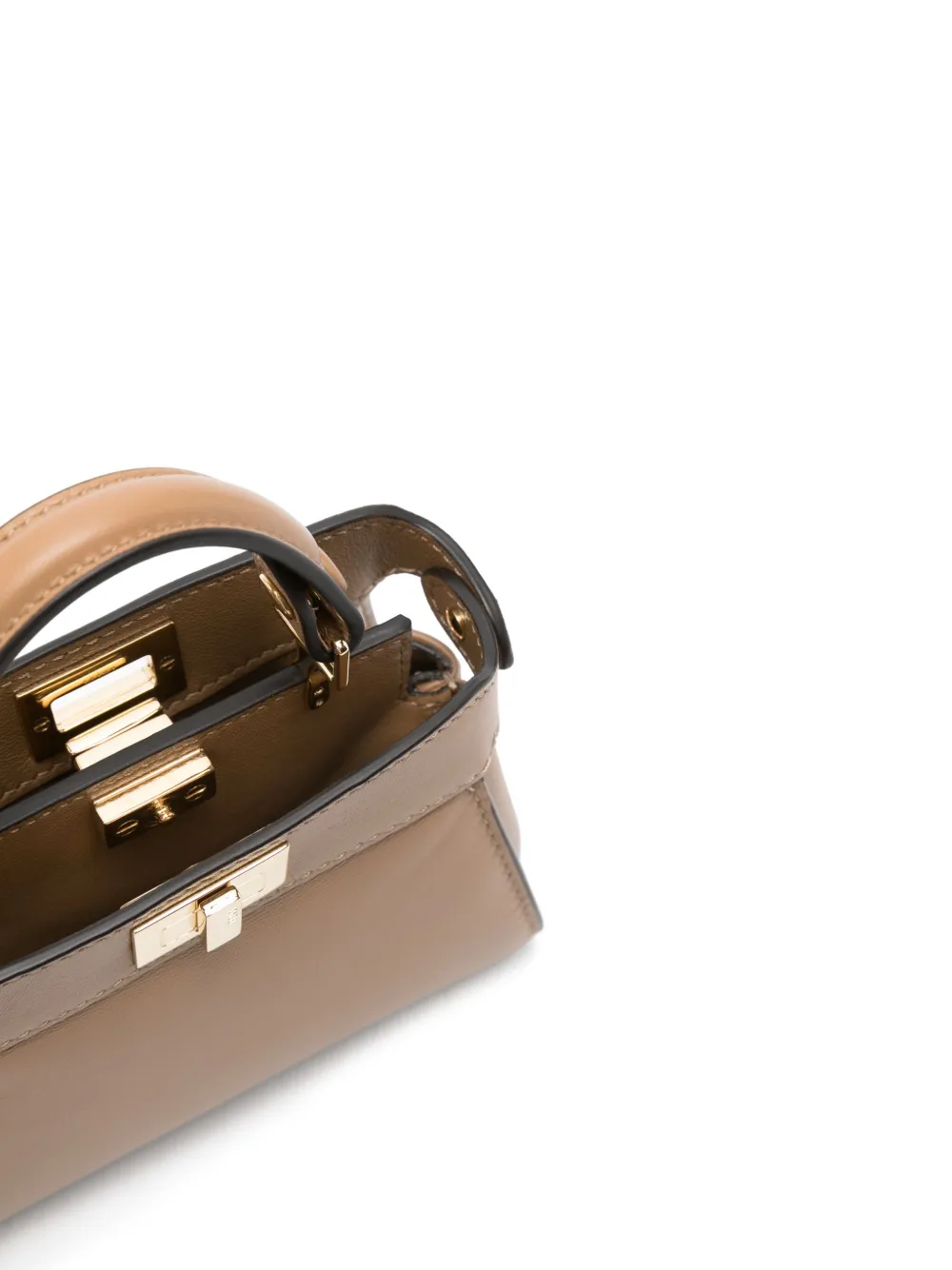 FENDI Peekaboo kleine schoudertas Bruin