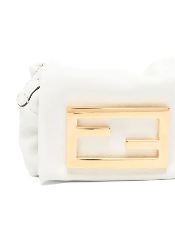 FENDI Mamma Baguette Mini Bag | White | FARFETCH JO