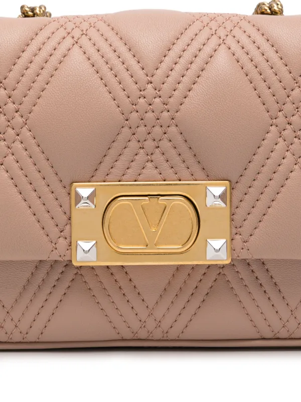 Valentino Garavani Small Quiltie 67 Shoulder Bag | Pink