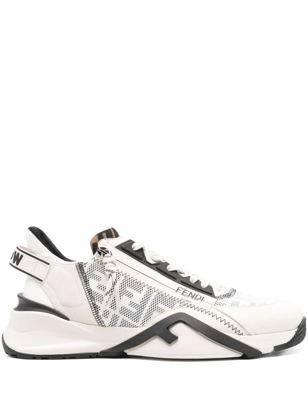 Shop Fendi Flow Sneakers In White