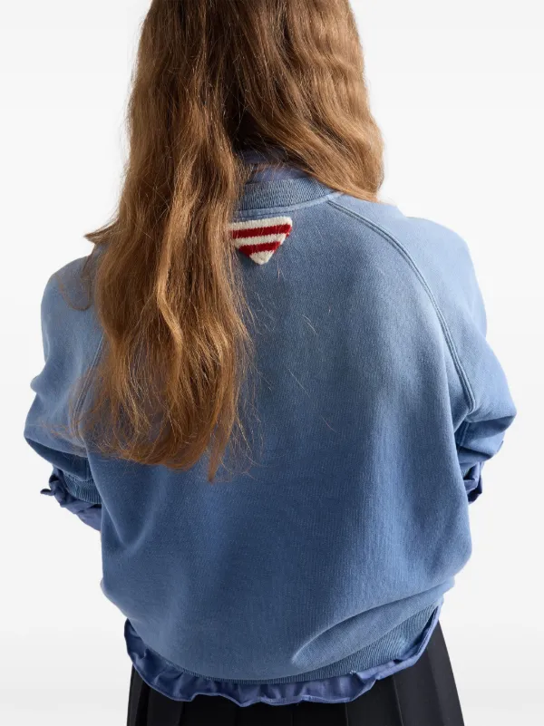 Prada Cotton crew-neck Sweatshirt | Blue | FARFETCH Prada Cotton crew-neck Sweatshirt | Blue | FARFETCH
