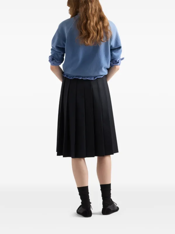 Prada Cotton crew-neck Sweatshirt | Blue | FARFETCH