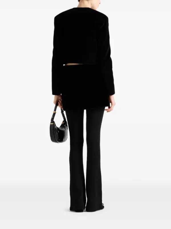 ★PRADA★ベルベット ミニスカート Prada Velvet Min Skirt | Black | FARFETCH