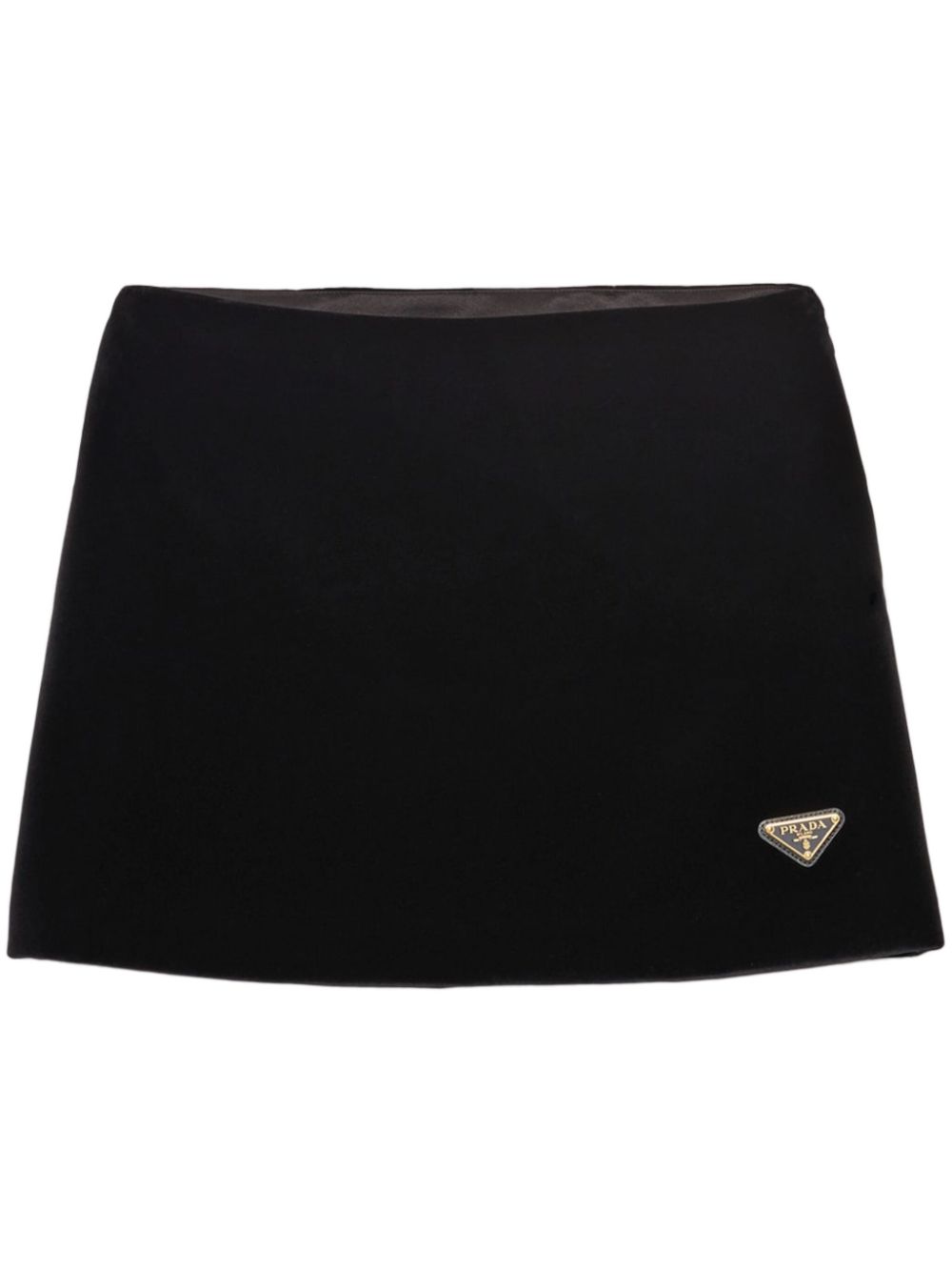 Prada velvet min iskirt - Black