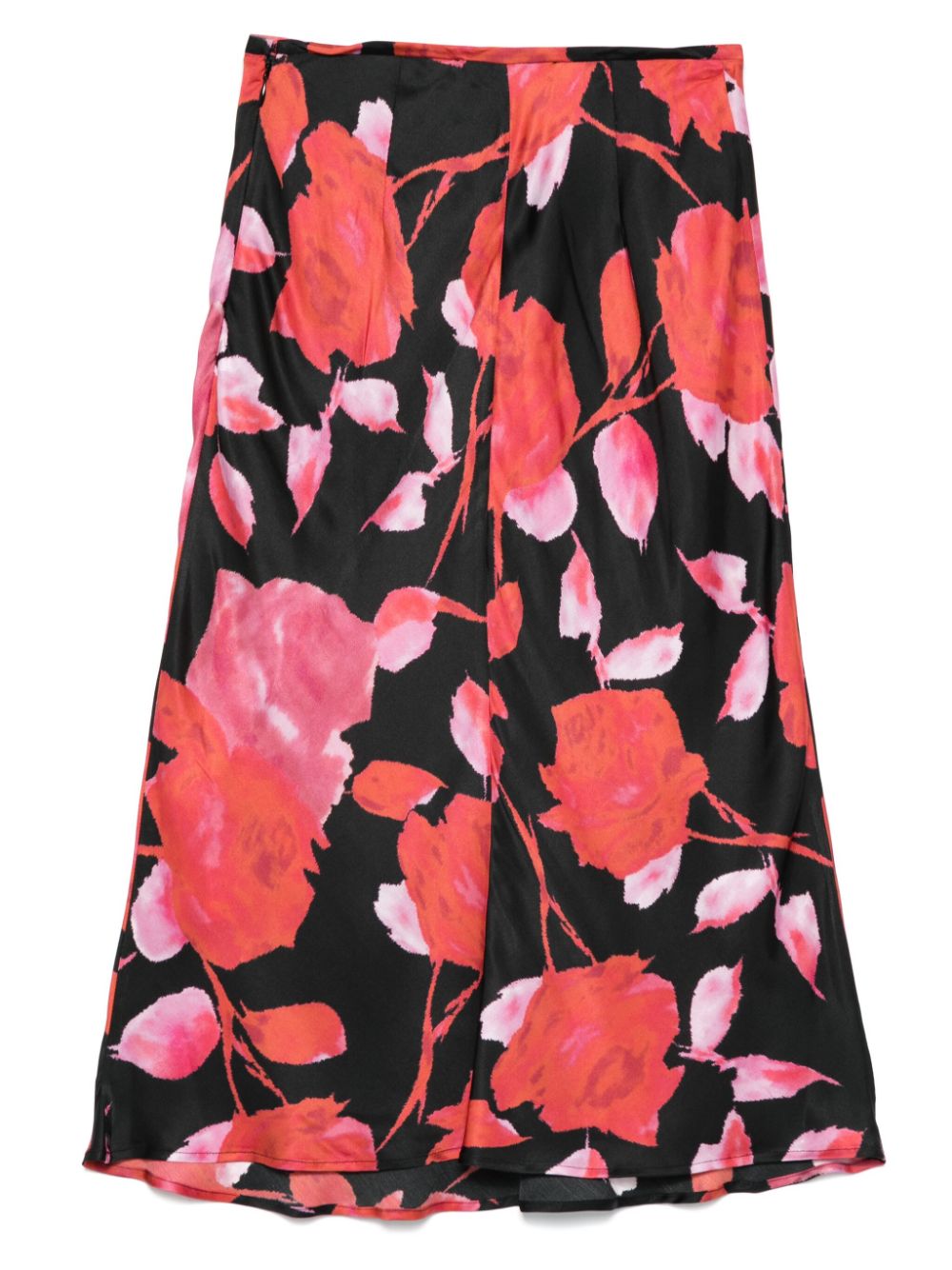 Blumarine floral-print midi skirt - Zwart