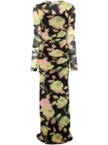 Blumarine floral-print maxi dress - Black