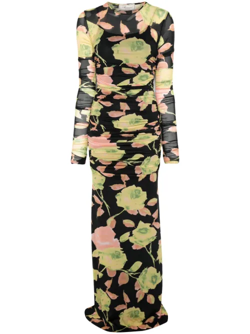 Robe longue à fleurs - Blumarine - Modalova