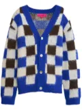 The Elder Statesman checkered cardigan - Blue