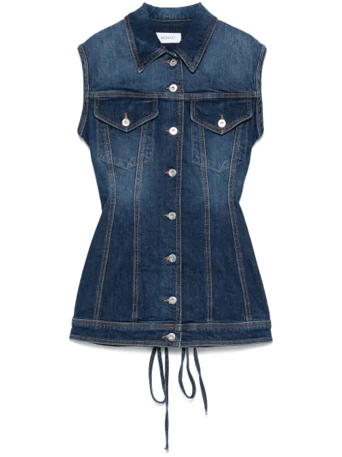 Robe courte en jean à design sans manches - Mônot - Modalova