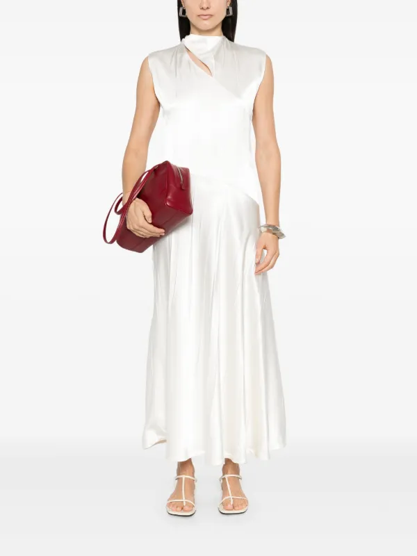 Jil Sander ビスコースサテンドレス Jil Sander サテン ドレス | ホワイト | FARFETCH JP