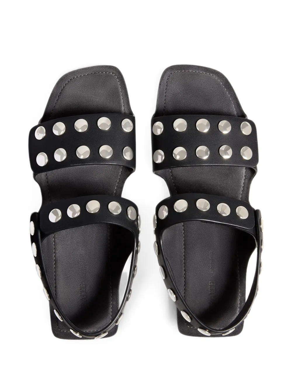 KHAITE Boden Sandals in Black, view 3