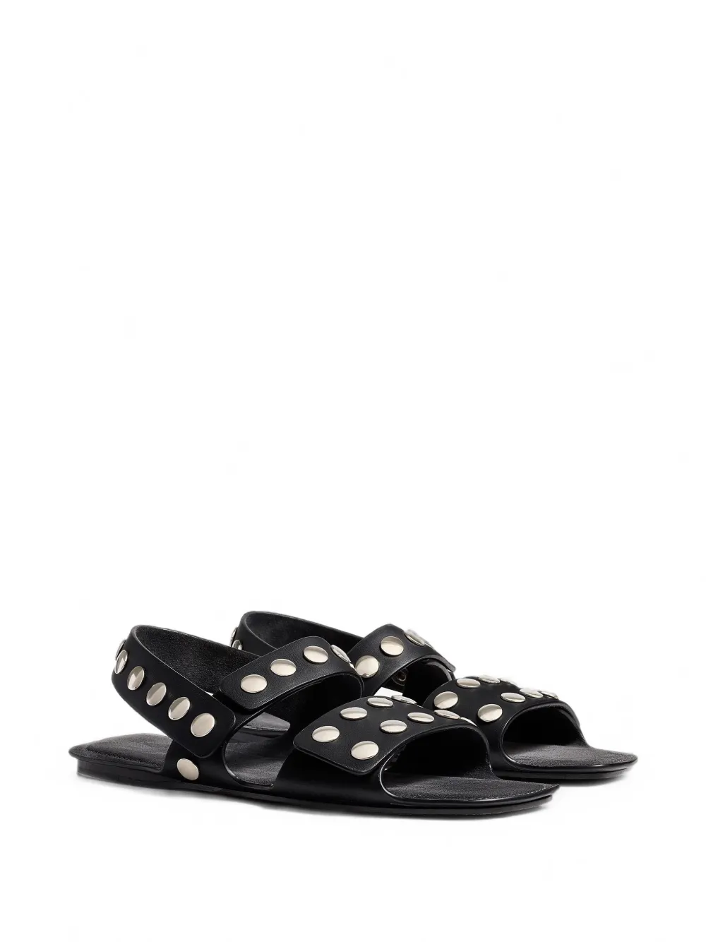 KHAITE Boden Sandals in Black, view 2