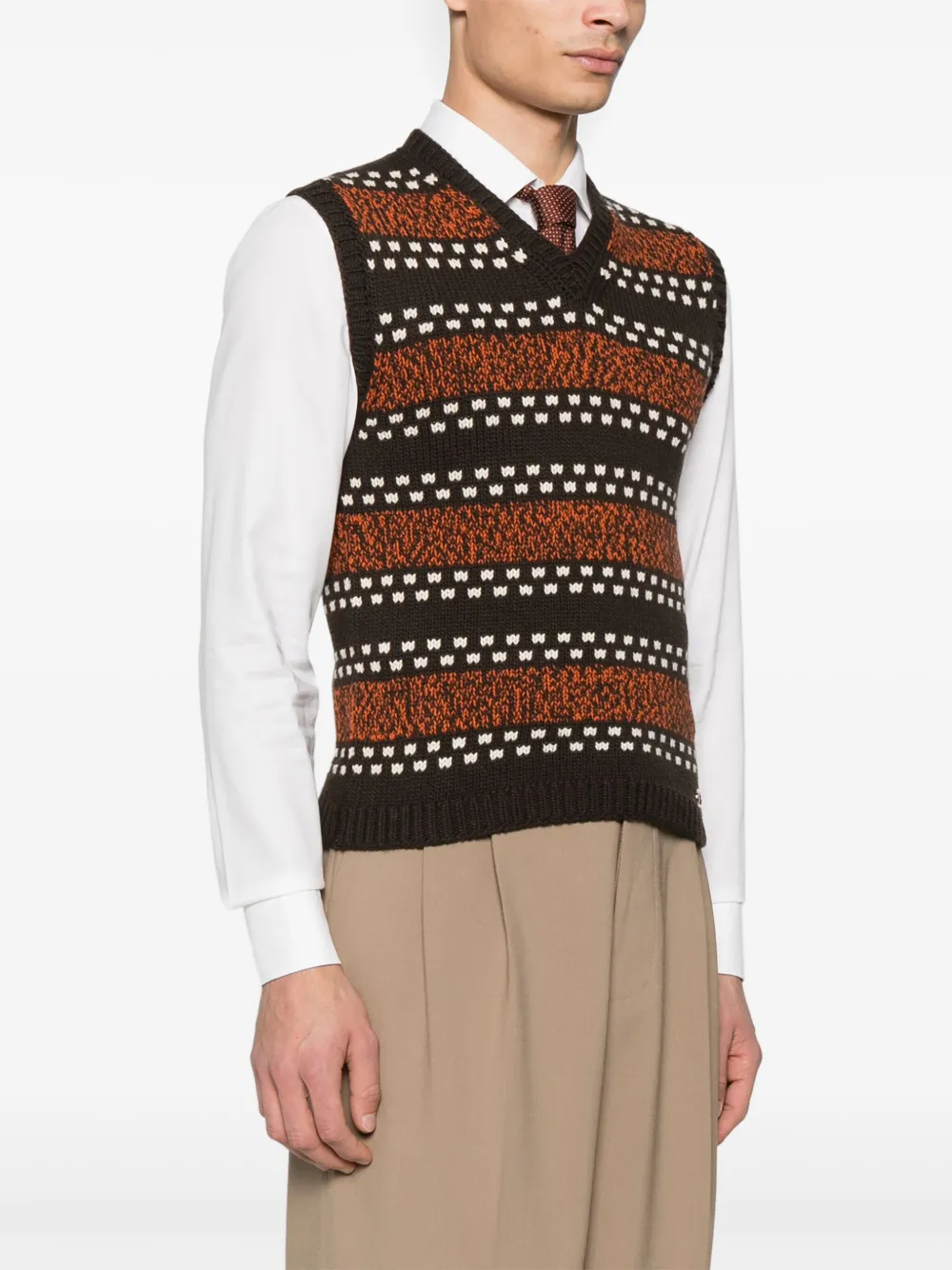 Valentino Garavani Wollen vest met VLogo Bruin
