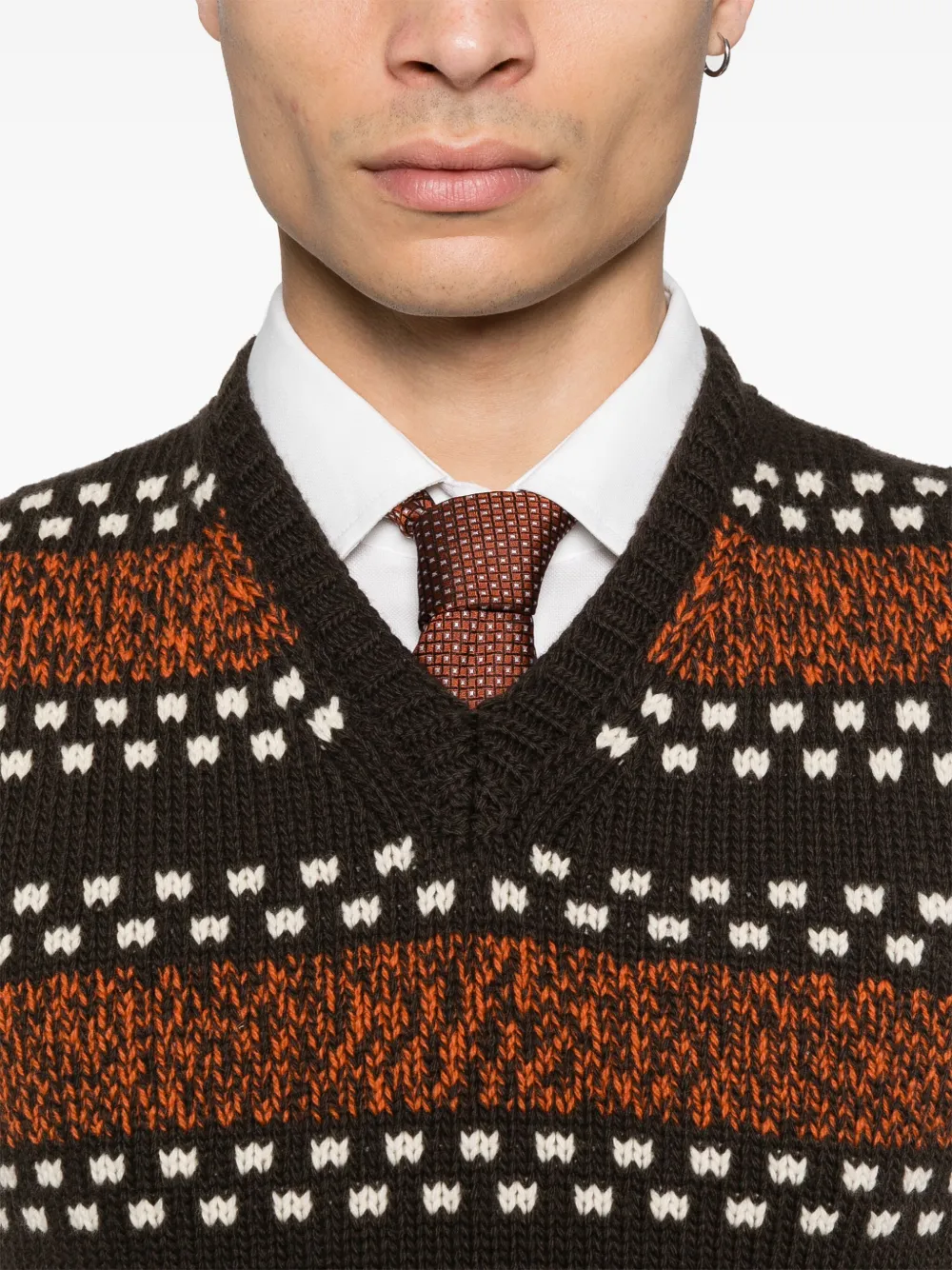 Valentino Garavani Wollen vest met VLogo Bruin