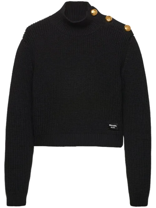 Prada pull à col roulé - Noir - Prada - Modalova