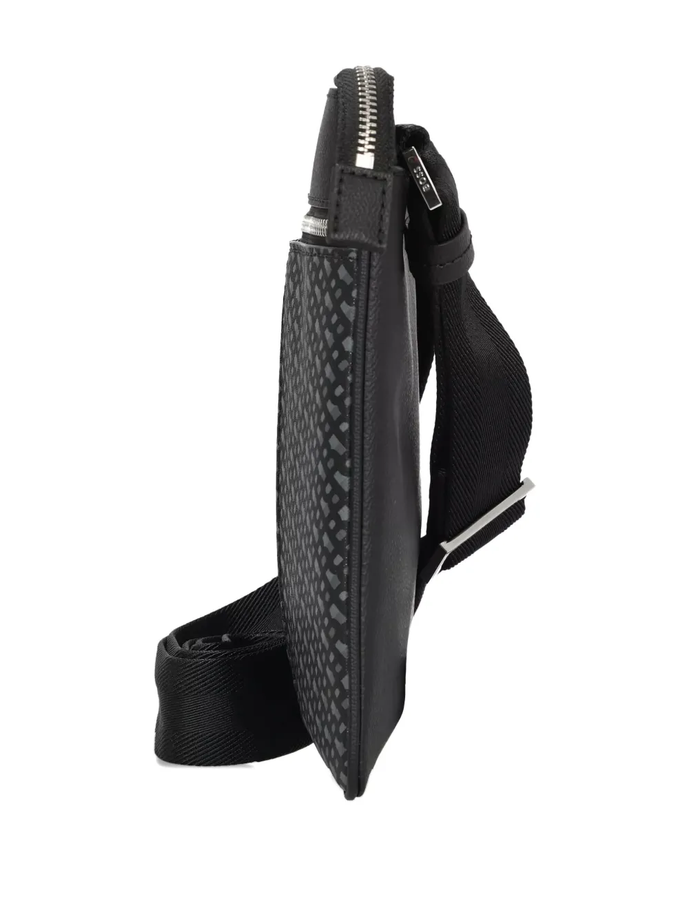 Hugo Boss Zair Logo-pattern Messenger Bag In Black