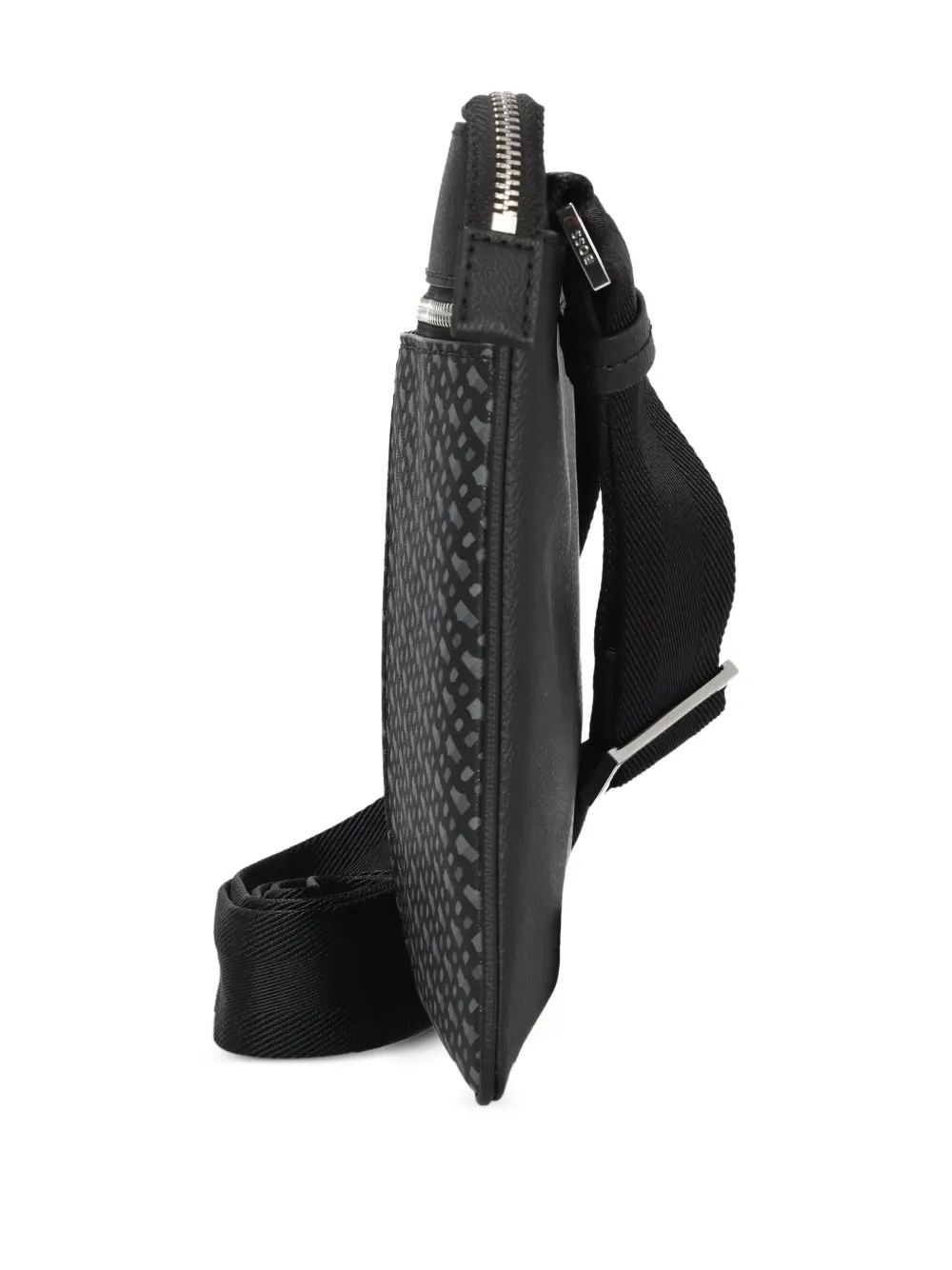 BOSS Zair messengertas met logopatroon Zwart