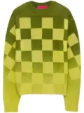 The Elder Statesman checkered jumper - Green