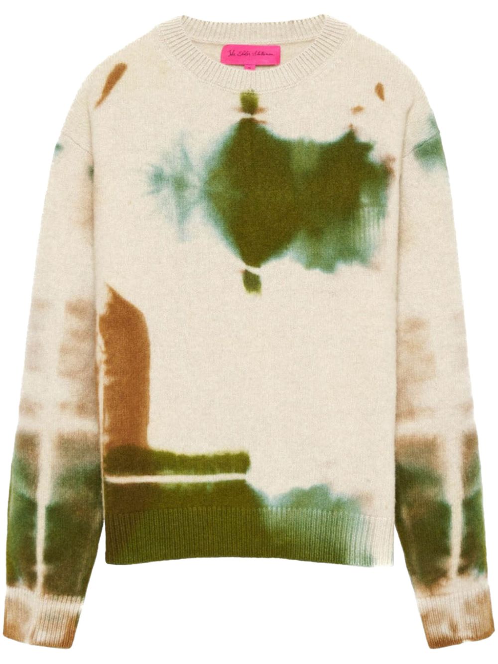 tie dye-pattern sweater