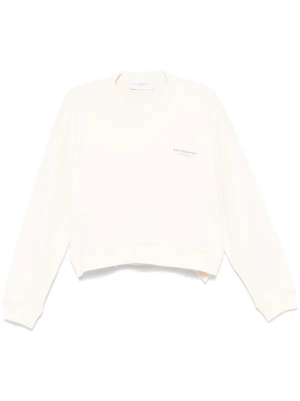 その他 PHILOSOPHY DI LORENZO SERAFINI REGULAR FIT SWEATSHIRT Philosophy Di Lorenzo Serafini logo-print Sweatshirt | White