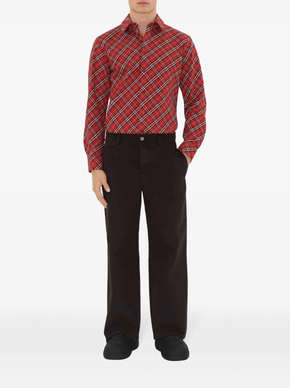 Burberry checked shirt - Rood